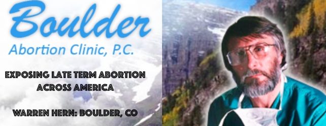 BOULDER, CO: EXPOSING LATE TERM ABORTION ACROSS AMERICA