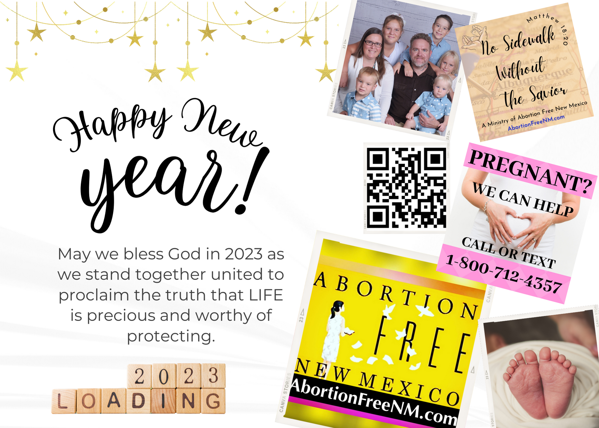White Minimal Happy New Year Photos Card